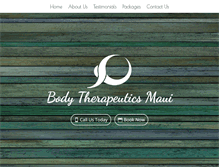 Tablet Screenshot of bodytherapeuticsmaui.com